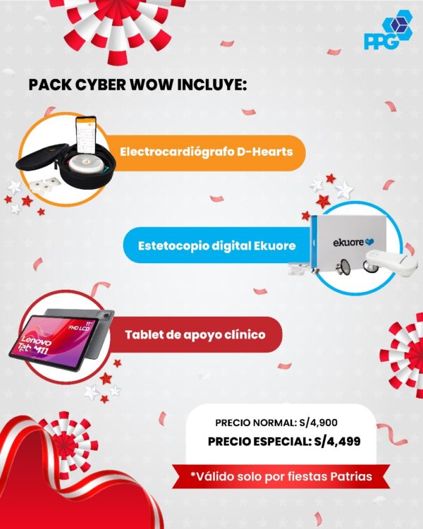 Portable ECG Device D-HEART + EKUORE CON TABLET LENOVO